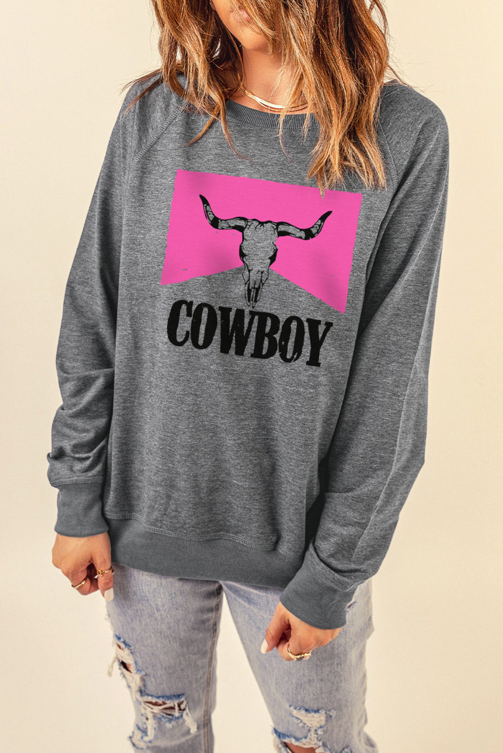 COWBOY Bull Graphic Sweatshirt-Jewearrings