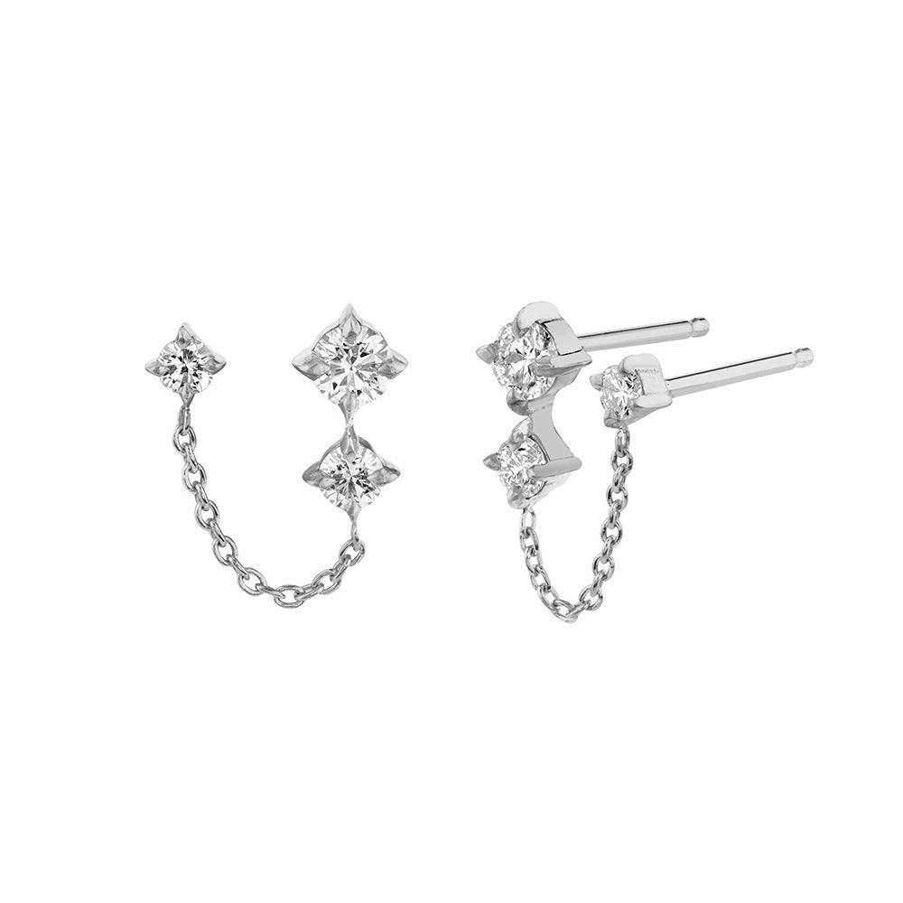 Sterling Silver Chain Tassel Special Trendy Earrings-Jewearrings