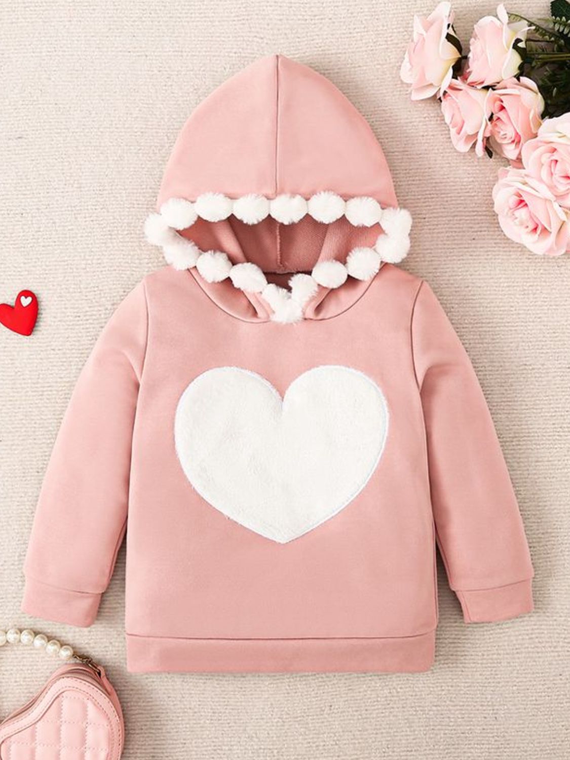 Heart Graphic Hooded Sweatshirt-Jewearrings