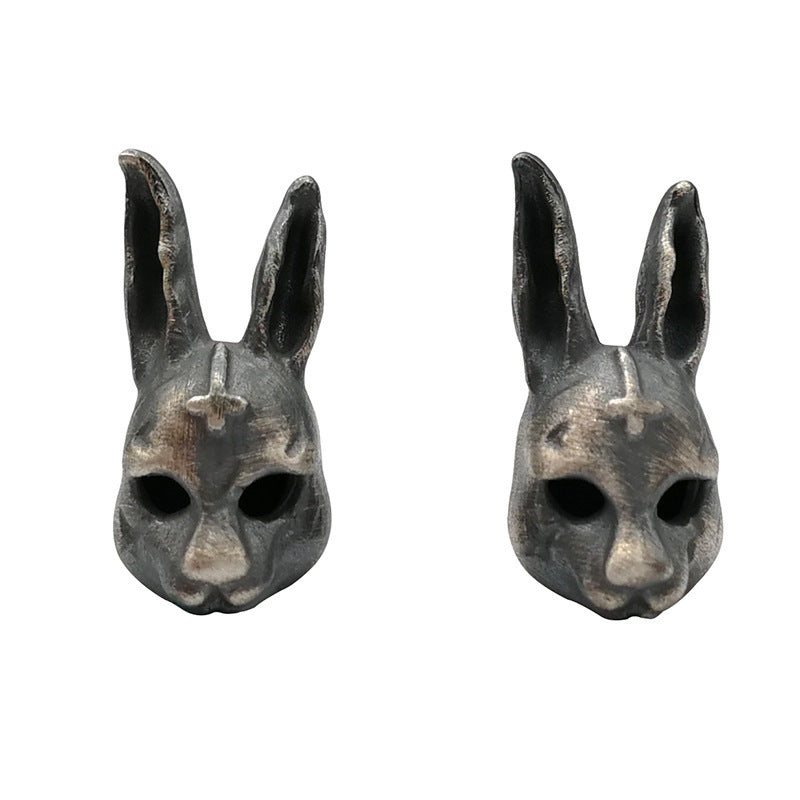 Women's Creative Design Thai Silver Rabbit Earrings-Jewearrings