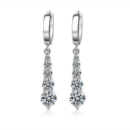 Fashion Silver-plated Earrings Drop Diamonds-Jewearrings