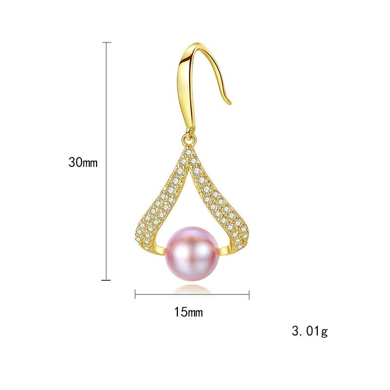 New pearl earrings with water drops-Jewearrings