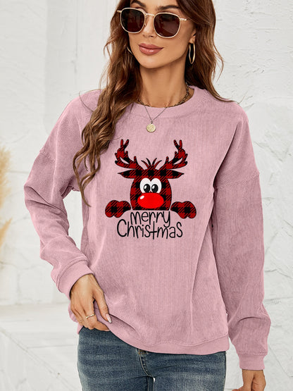 MERRY CHRISTMAS Graphic Sweatshirt-Jewearrings