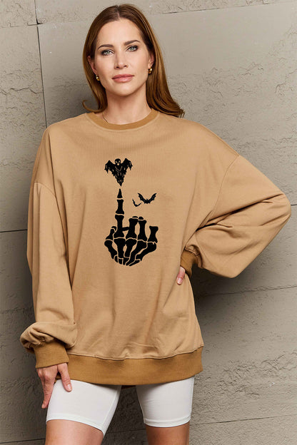 Simply Love Full Size Halloween Element Graphic Sweatshirt-Jewearrings