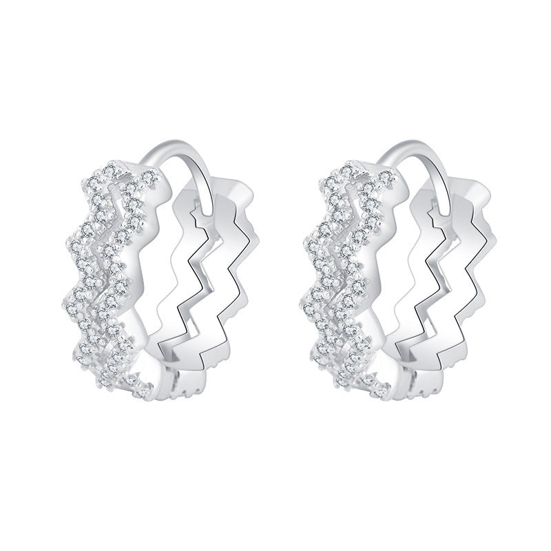 S925 Sterling Silver Earrings Fried Dough Twist Small Crowd Design Simple Earrings-Jewearrings