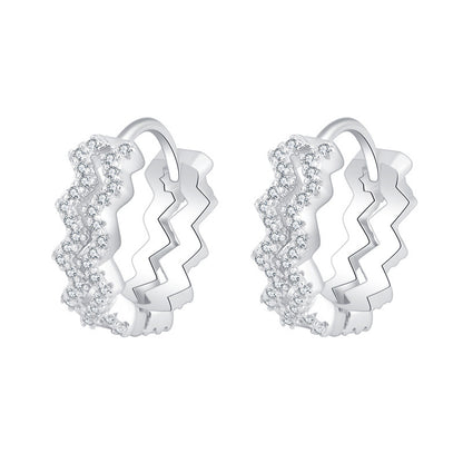 S925 Sterling Silver Earrings Fried Dough Twist Small Crowd Design Simple Earrings-Jewearrings