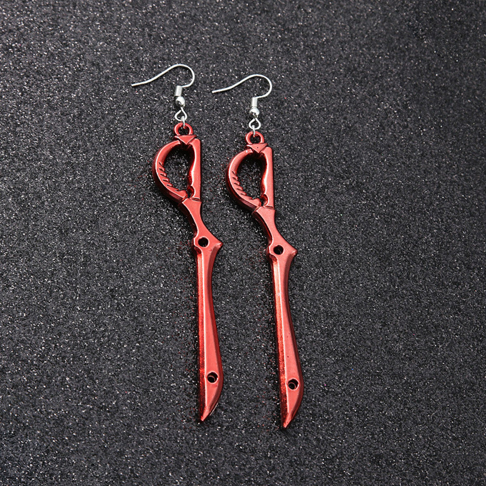 Electroplating Epoxy Cross Zinc Alloy Earrings-Jewearrings