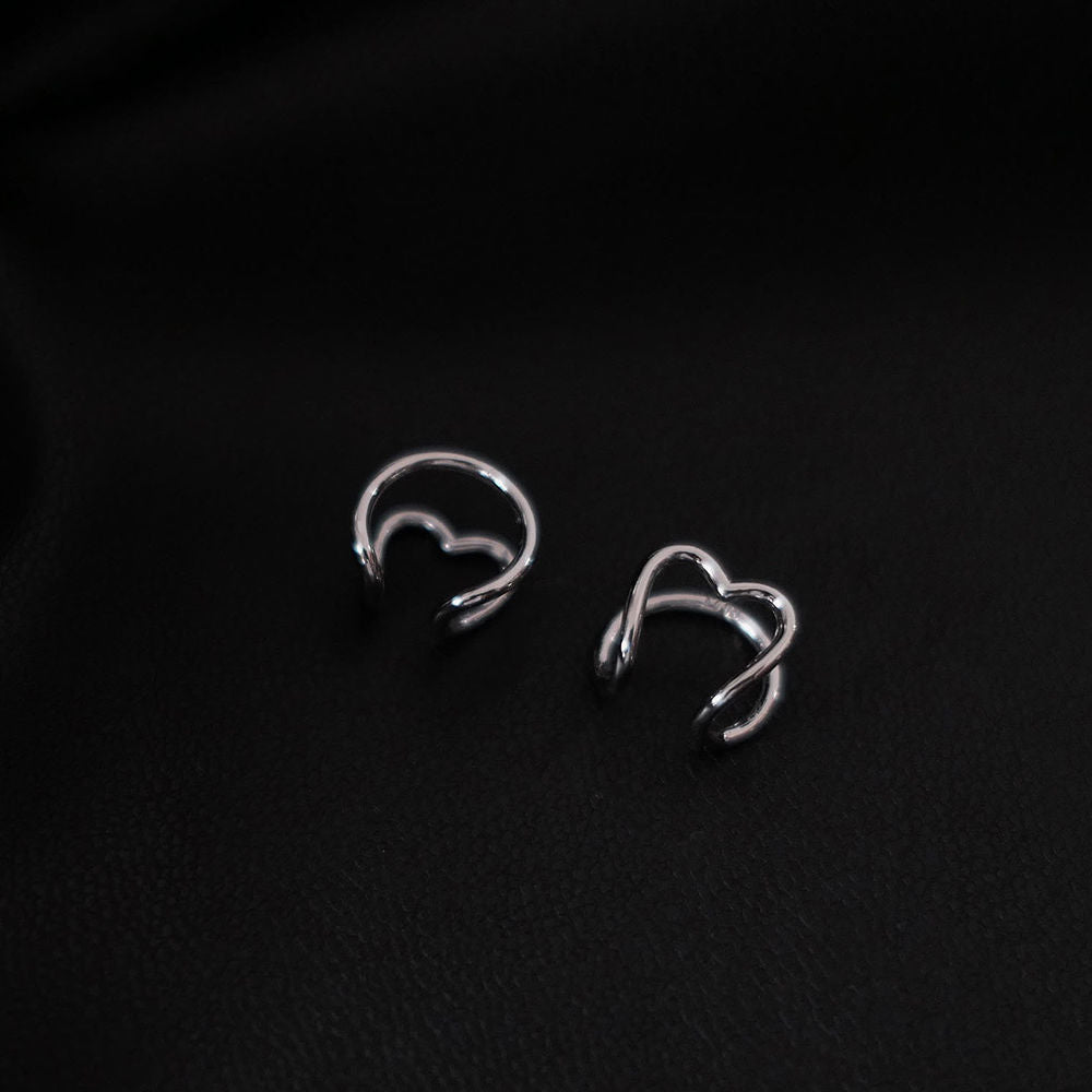 Love Ear Clip Female Earrings Without Pierced Ears-Jewearrings