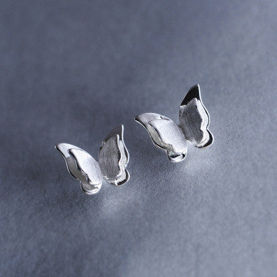 Women's Simple And Versatile Cute Butterfly Silver Earrings-Jewearrings