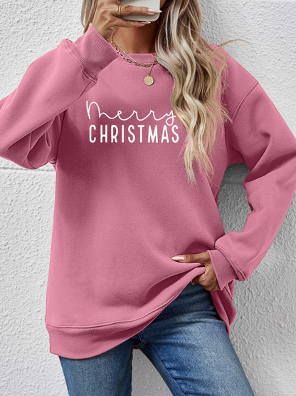 MERRY CHRISTMAS Dropped Shoulder Sweatshirt-Jewearrings