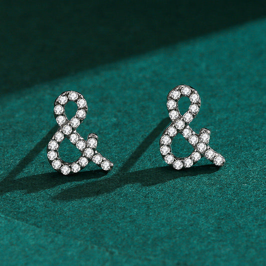 S925 Sterling Silver Simple & Symbol Stud Earrings-Jewearrings