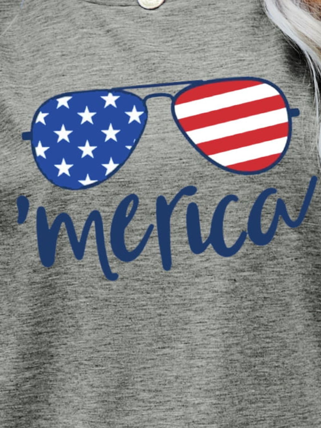 US Flag Glasses Graphic Tee-Jewearrings