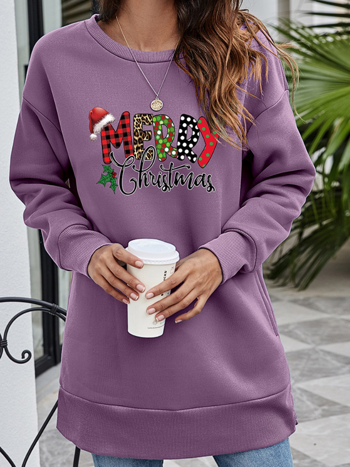 MERRY CHRISTMAS Graphic Sweatshirt-Jewearrings