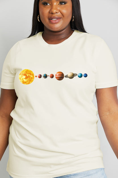 Simply Love Full Size Solar System Graphic Cotton Tee-Jewearrings