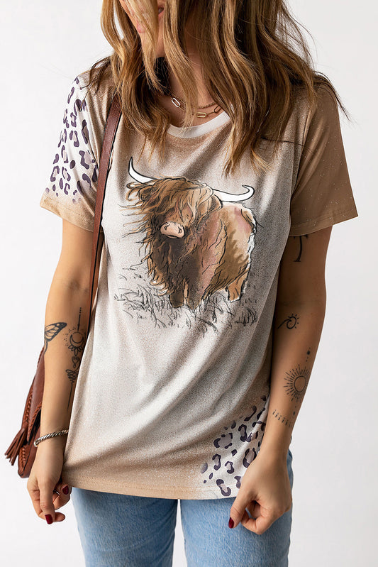 Bull Graphic Short Sleeve T-Shirt-Jewearrings