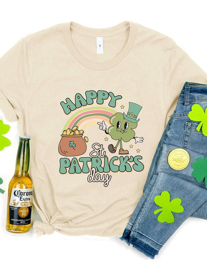 HAPPY ST PATRICK'S DAY Round Neck T-Shirt-Jewearrings