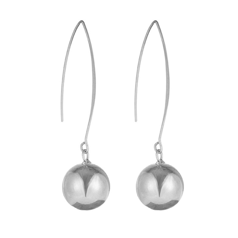 Simple Korean Personality Pearl Geometric Earrings Female Earrings-Jewearrings