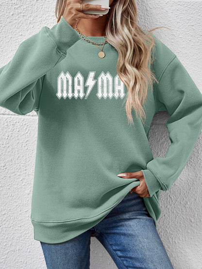 Letter Graphic Dropped Shoulder Sweatshirt-Jewearrings