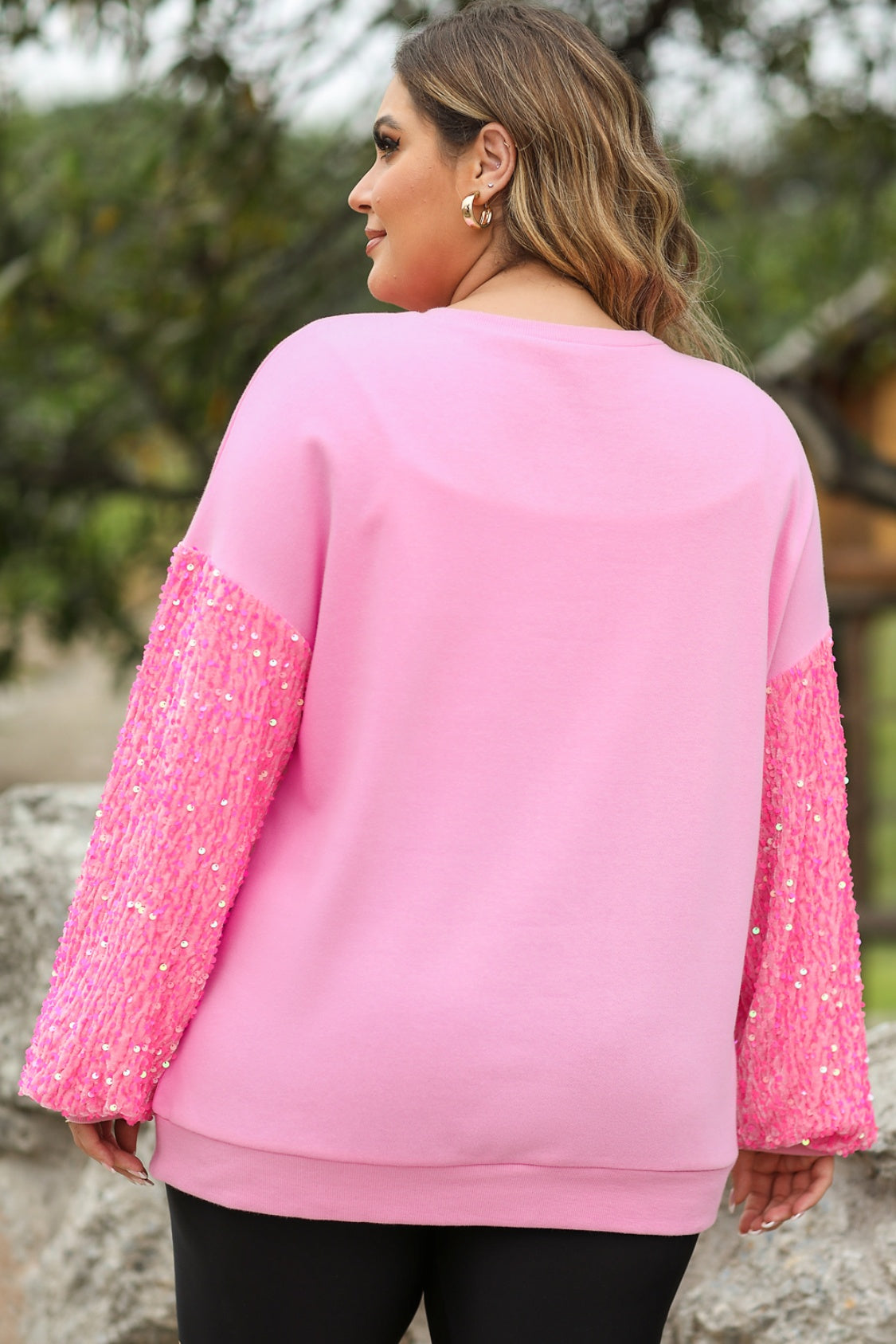 Plus Size Sequin Nutcracker Long Sleeve Sweatshirt-Jewearrings