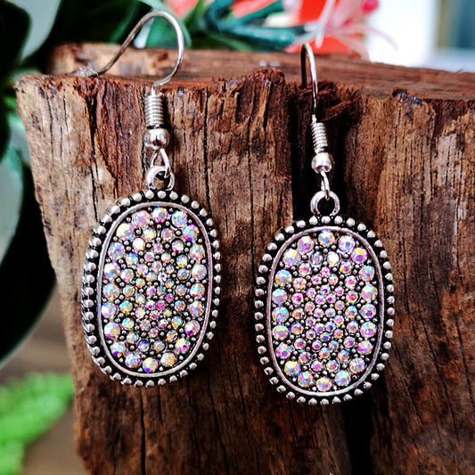 New 925 Retro Thai Silver Plated Earrings With Diamonds-Jewearrings