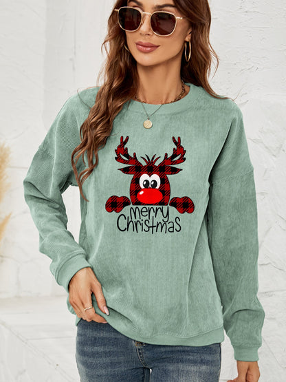 MERRY CHRISTMAS Graphic Sweatshirt-Jewearrings