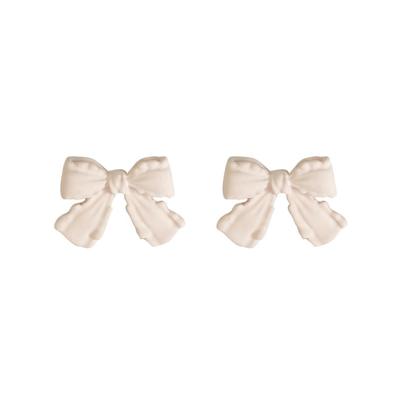 S925 Silver Needle Bow Earrings Fashion Ear Clip-Jewearrings