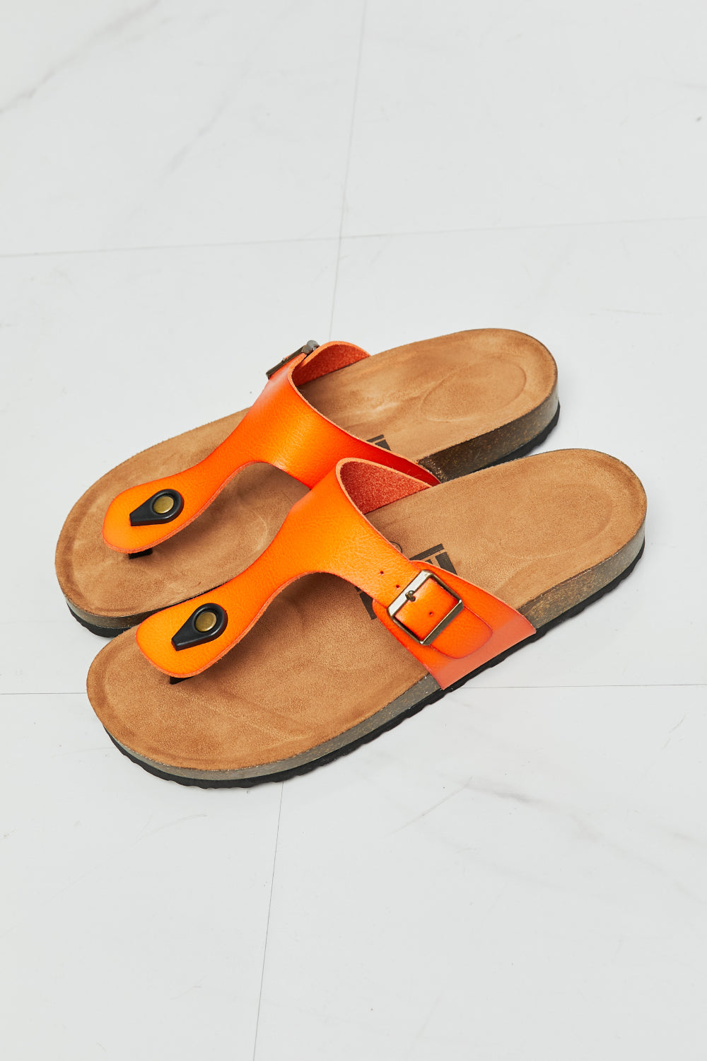 MMShoes Drift Away T-Strap Flip-Flop in Orange-Jewearrings