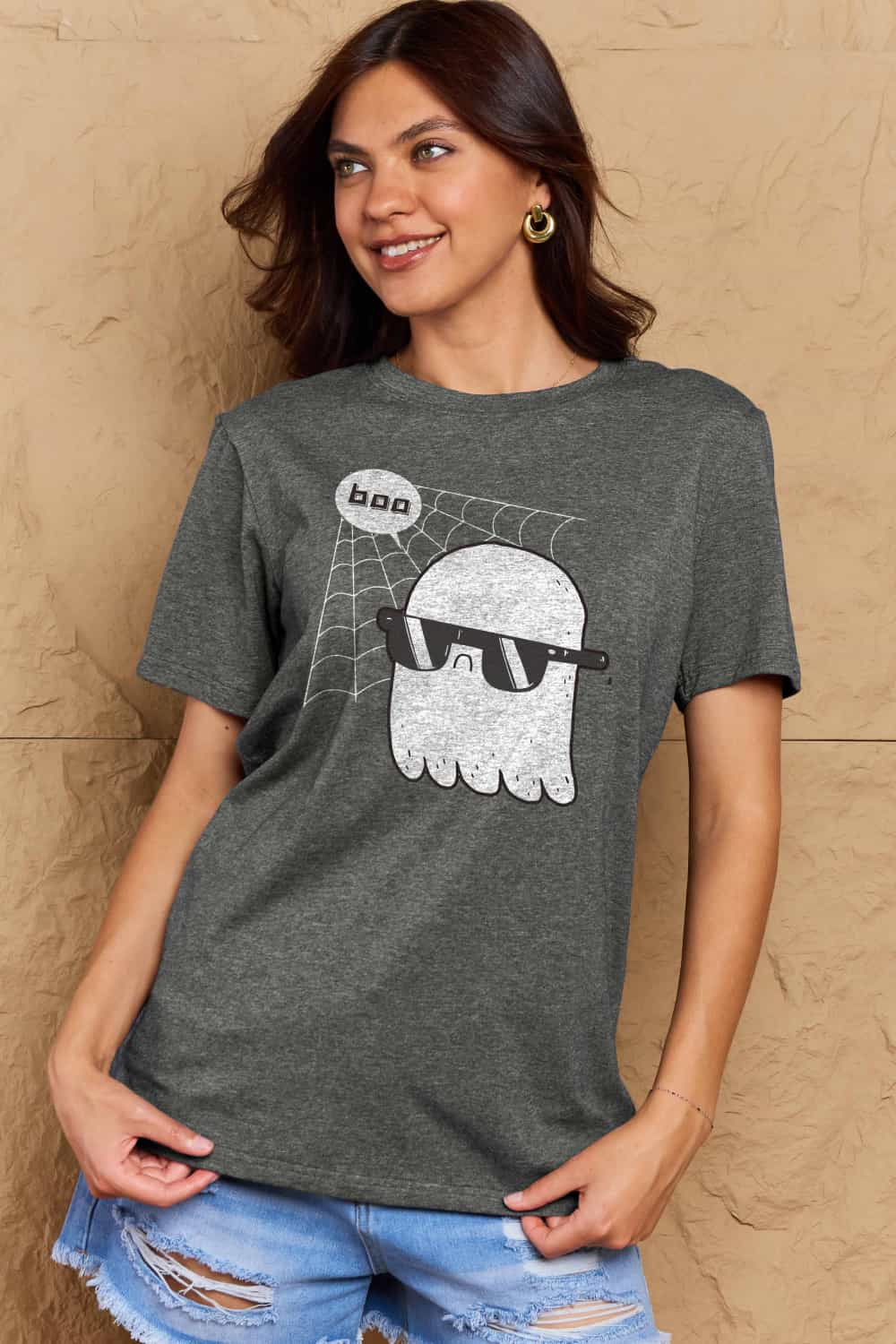 Simply Love Full Size BOO Graphic Cotton T-Shirt-Jewearrings