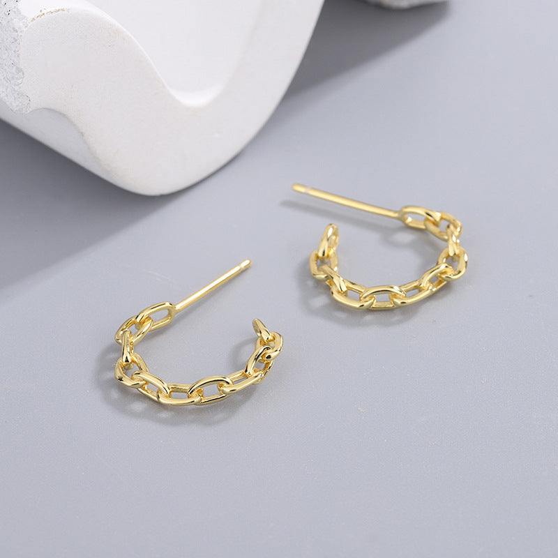 Women's Simple High-end Sterling Silver Earrings-Jewearrings