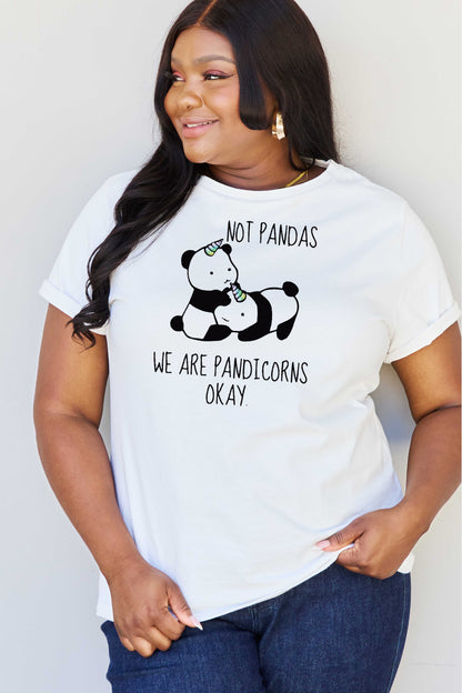 Simply Love Full Size Pandicorn Graphic Cotton T-Shirt-Jewearrings