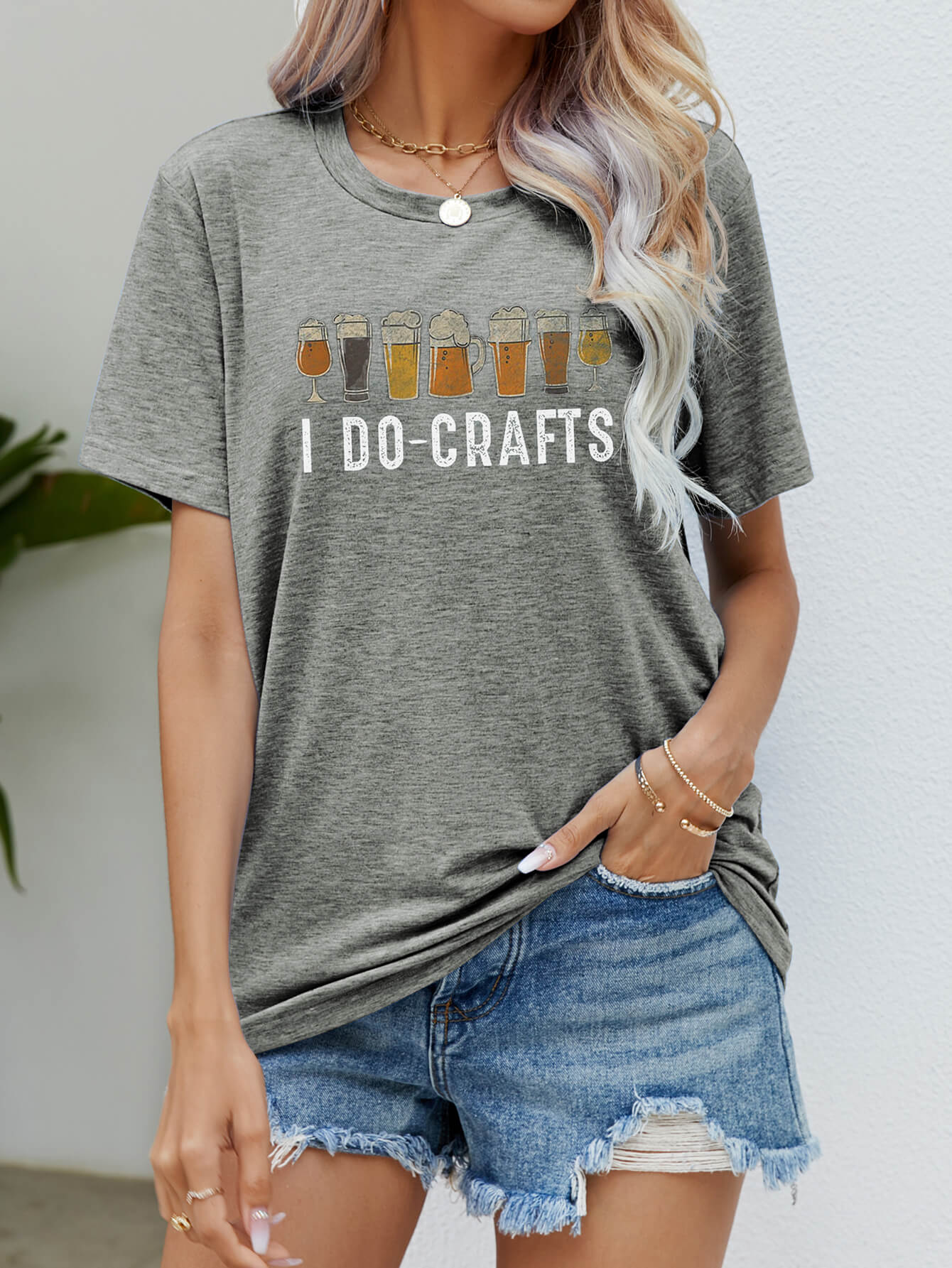 I DO CRAFTS Round Neck T-Shirt-Jewearrings