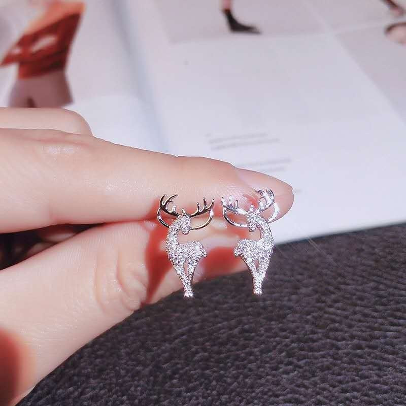 Personality Fawn Wild Stud Earrings Silver Needle Temperament Cute Trend-Jewearrings