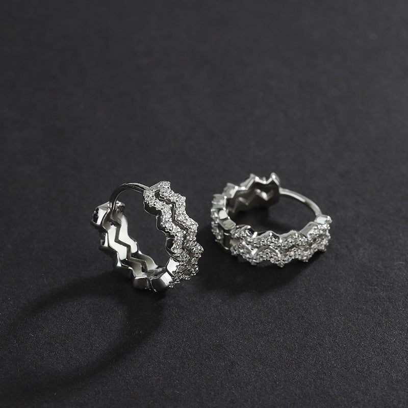 S925 Sterling Silver Earrings Fried Dough Twist Small Crowd Design Simple Earrings-Jewearrings