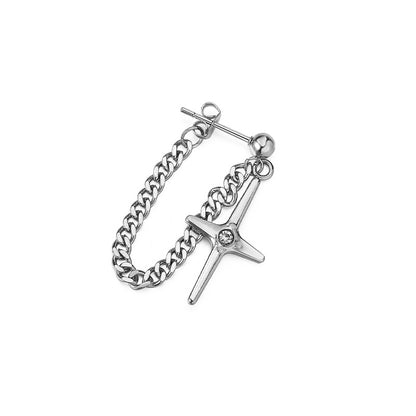 Cross Chain Earrings For Men And Women-Jewearrings