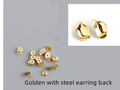 Simple and irregular gold-plated female stud earrings-Jewearrings