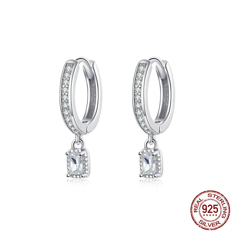 S925 Sterling Silver Fashion Zircon Earrings-Jewearrings