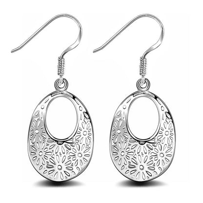 Women's Niche Design Earrings With Silver-plated Strands-Jewearrings