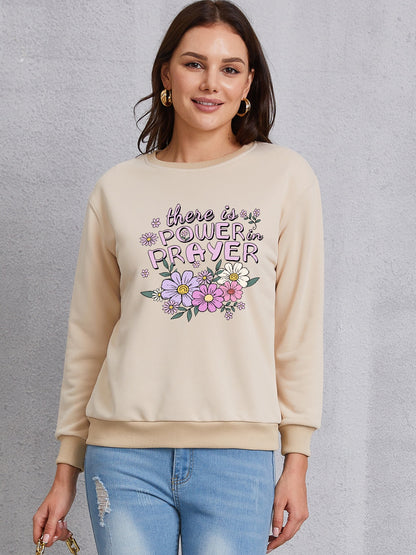 THERE IS POWER PRAYER Round Neck Sweatshirt-Jewearrings