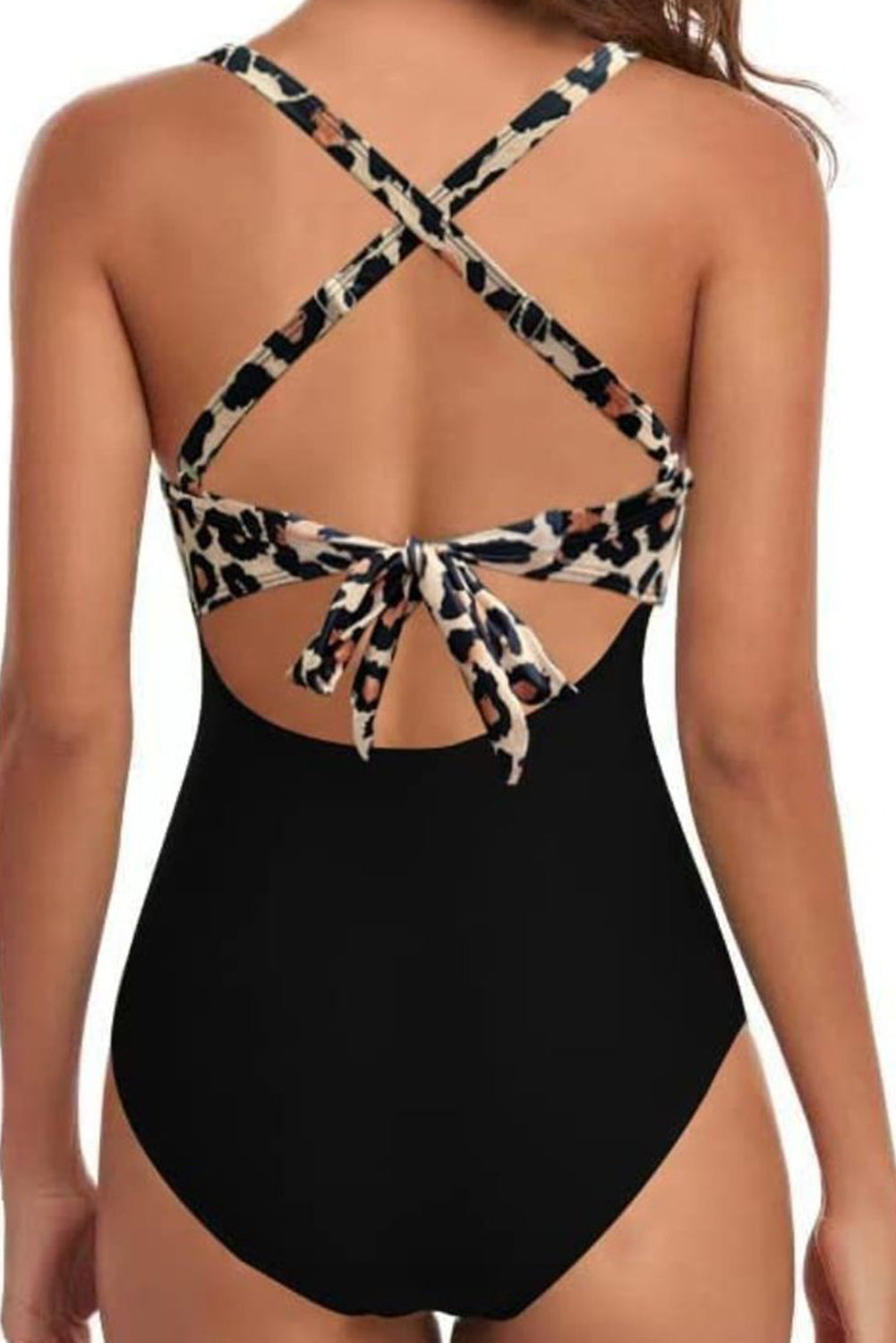 Tied Crisscross Cutout One-Piece Swimwear-Jewearrings