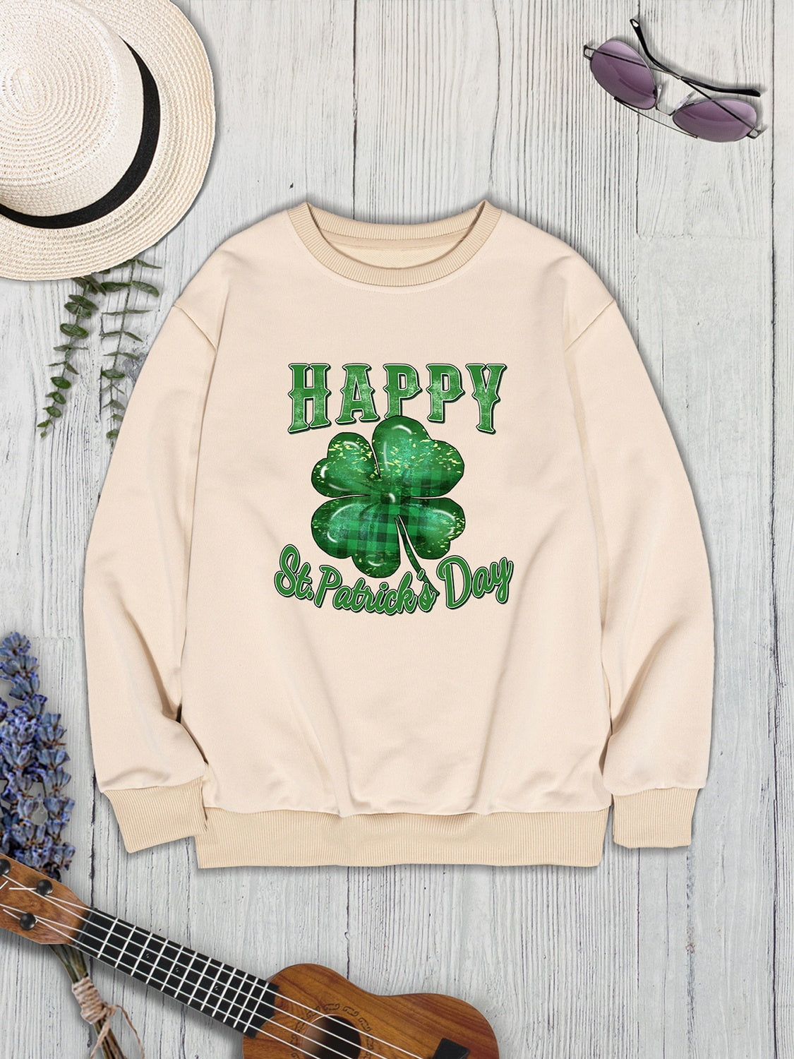 HAPPY ST. PATRICK'S DAY Dropped Shoulder Sweatshirt-Jewearrings