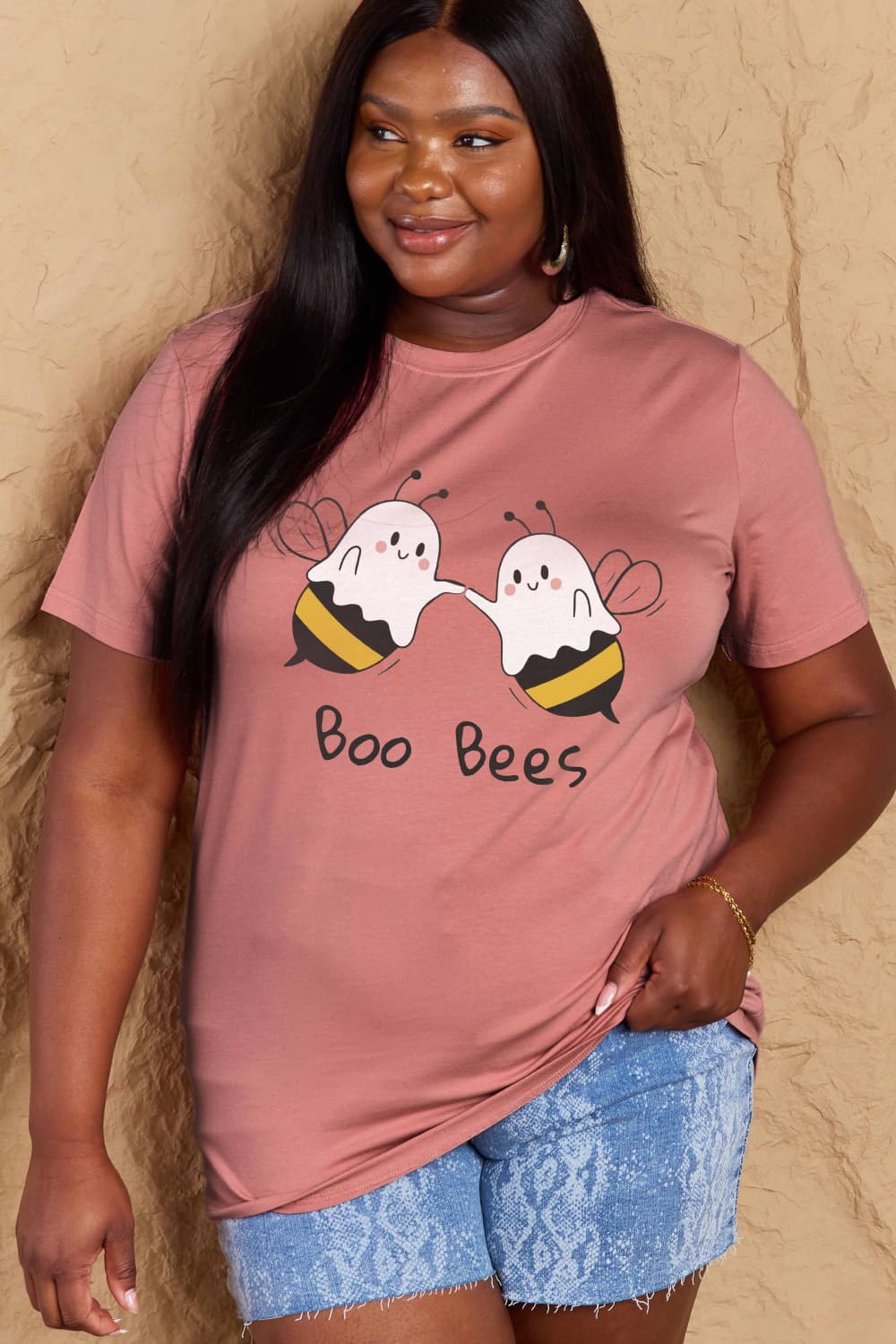 Simply Love Full Size BOO BEES Graphic Cotton T-Shirt-Jewearrings