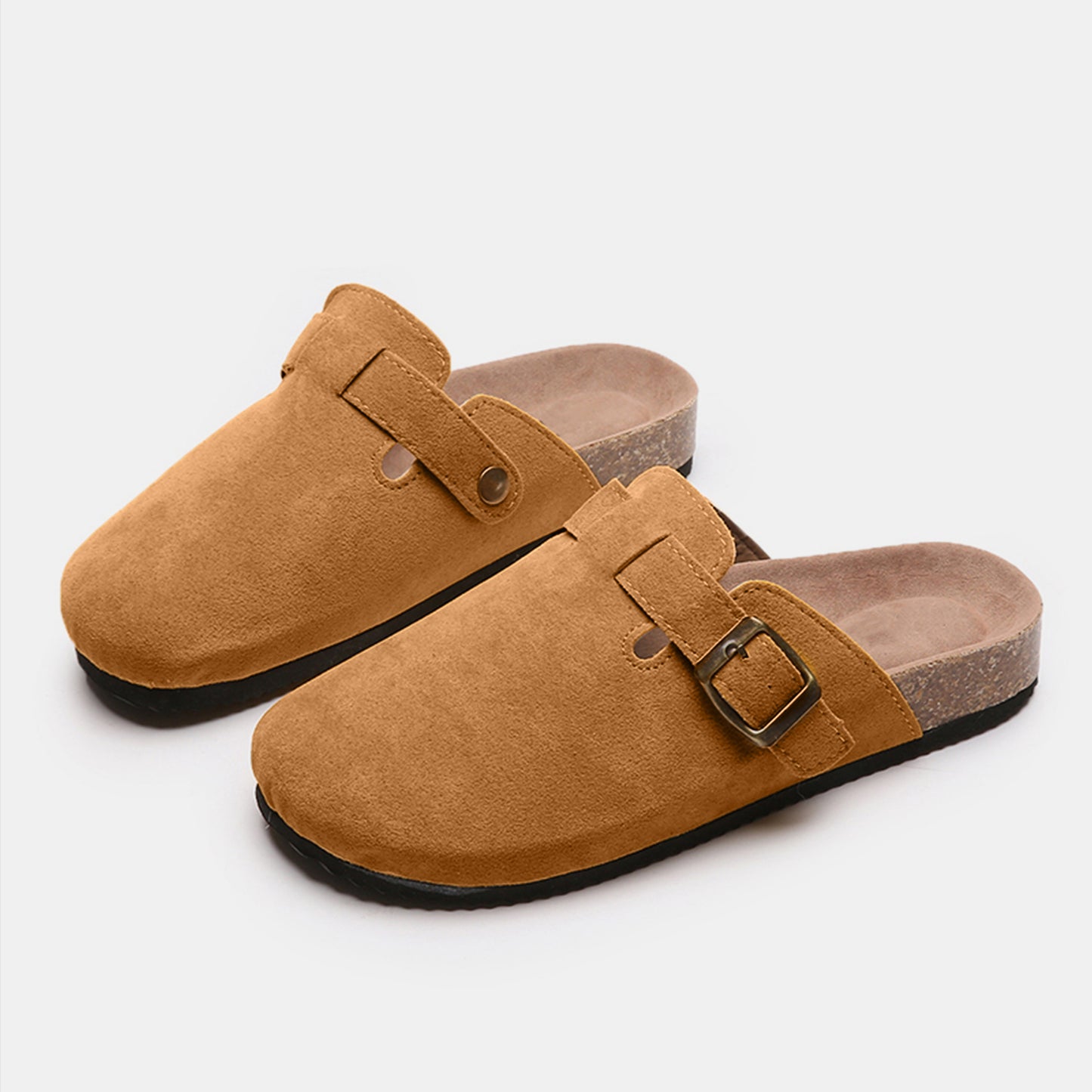 Suede Closed Toe Buckle Slide-Jewearrings