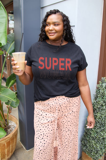 Simply Love Full Size SUPERWOMAN Short Sleeve T-Shirt-Jewearrings