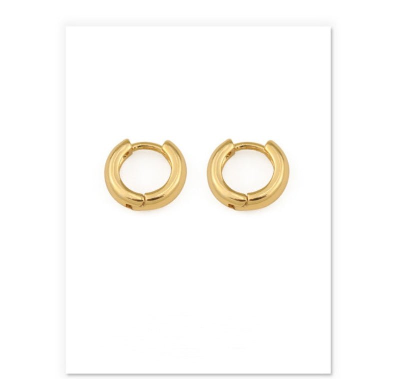 8K Gold Minimalist Earrings-Jewearrings