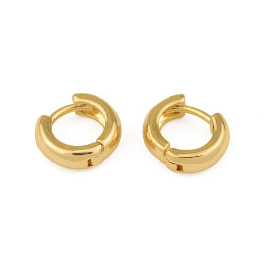 8K Gold Minimalist Earrings-Jewearrings