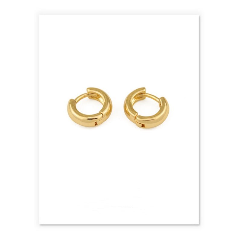 8K Gold Minimalist Earrings-Jewearrings