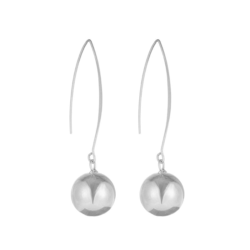 Simple Korean Personality Pearl Geometric Earrings Female Earrings-Jewearrings