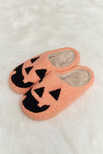 Melody Printed Plush Slide Slippers-Jewearrings