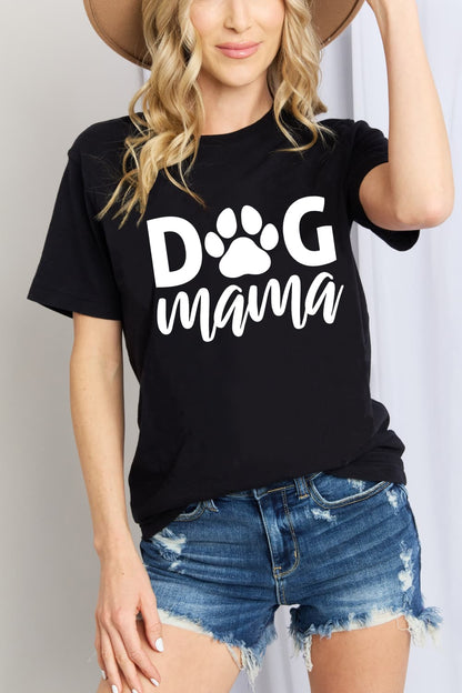 Simply Love Full Size DOG MAMA Graphic Cotton T-Shirt-Jewearrings