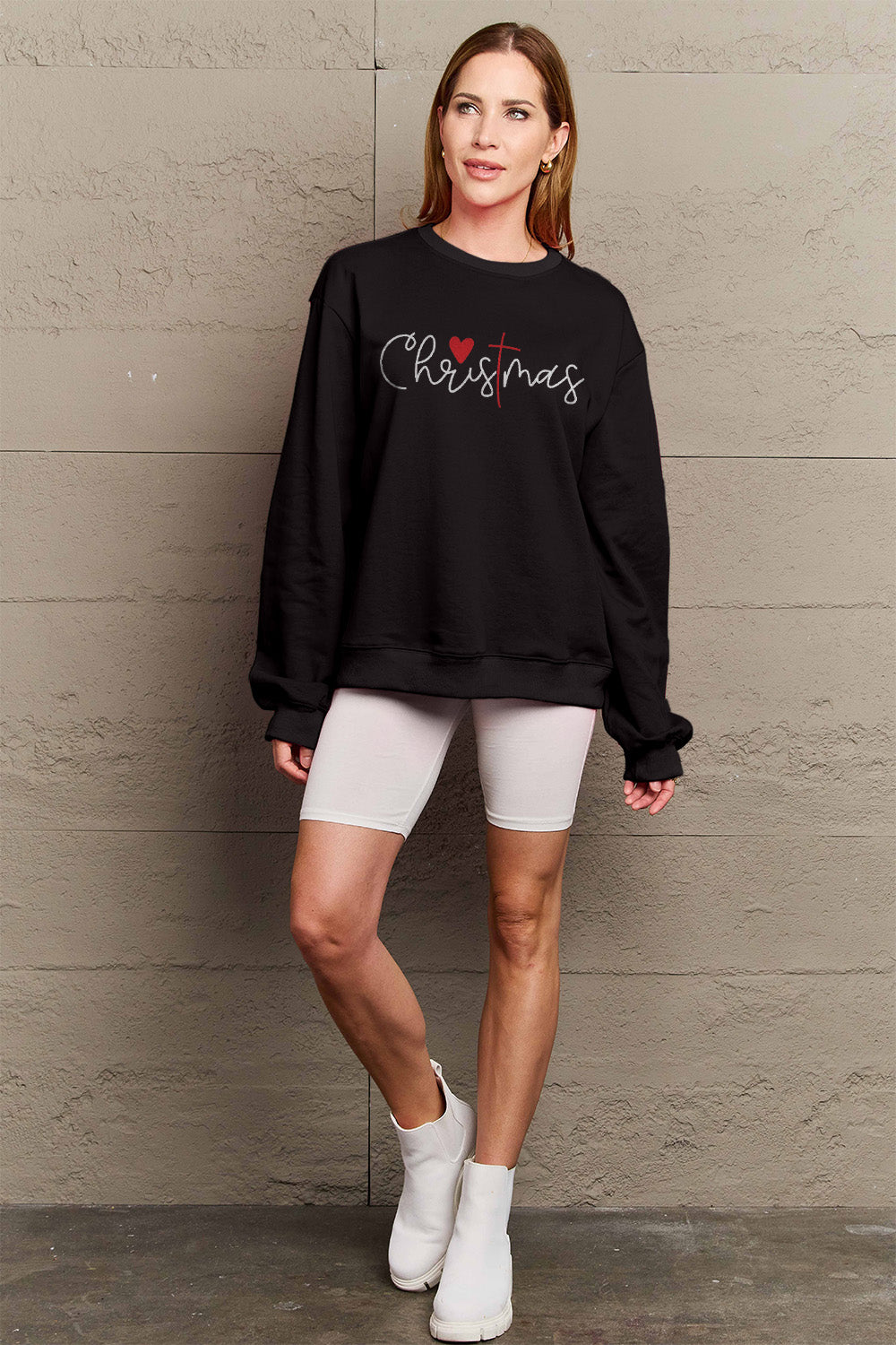 Simply Love Full Size CHRISTMAS Long Sleeve Sweatshirt-Jewearrings